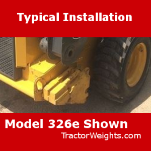 Skid Steer Weight Typical Installation on Deere 326e