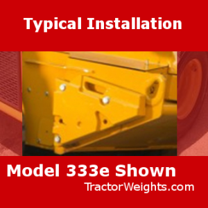 Skid Steer Weight Typical Installation on Model 333e.