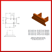 M1059 BL530 TRACTOR WEIGHT BRACKET MEASUREMENTS