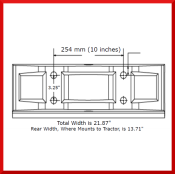 R262449 BL510C TRACTOR WEIGHT BRACKET MEASUREMENTS