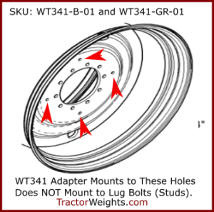 WT341 Mount Hole Diagram